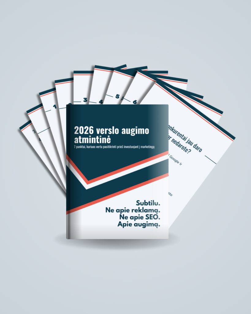 verslo augimo atmintinė